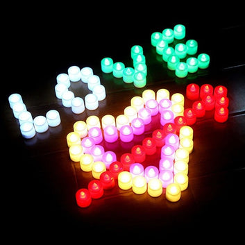 Pack Of 2 - LED Multi-Color Candle Light Decoration Ornamental No Heat.
